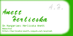 anett herlicska business card